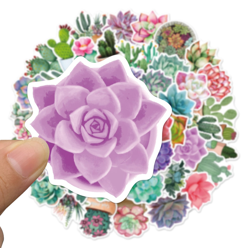 50pcs Succulents & Cactus 2 Plants Stickers