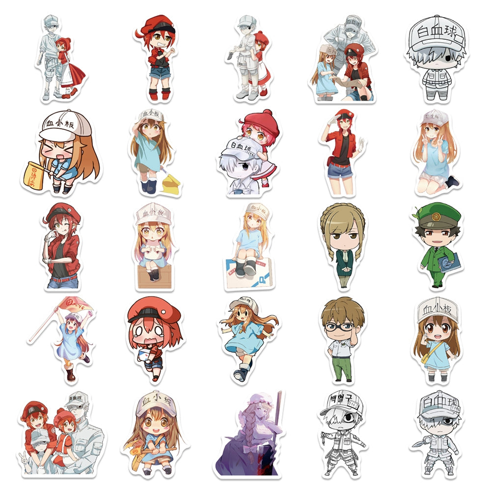 50pcs Cells at Work 1 Japan Anime Stickers