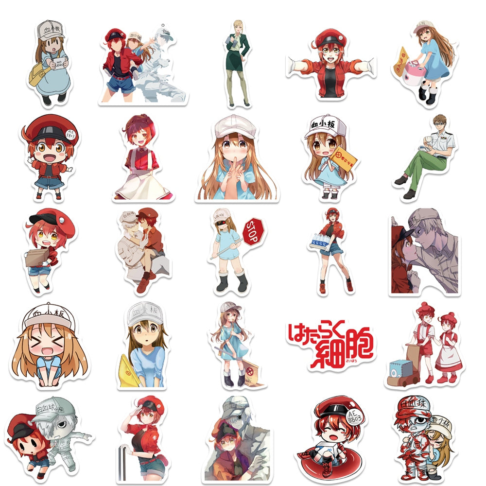 50pcs Cells at Work 1 Japan Anime Stickers