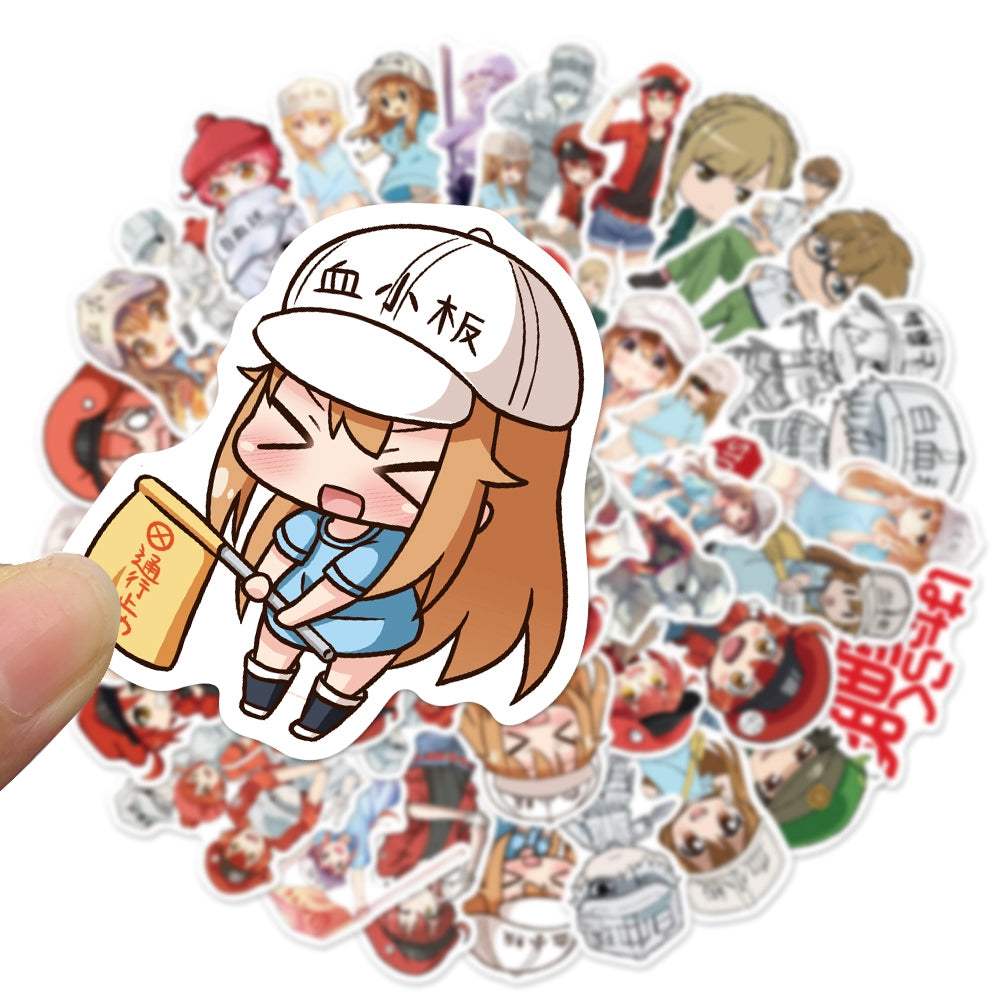 50pcs Cells at Work 1 Japan Anime Stickers