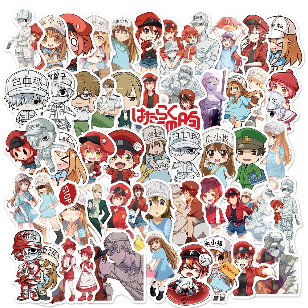 50pcs Cells at Work 1 Japan Anime Stickers