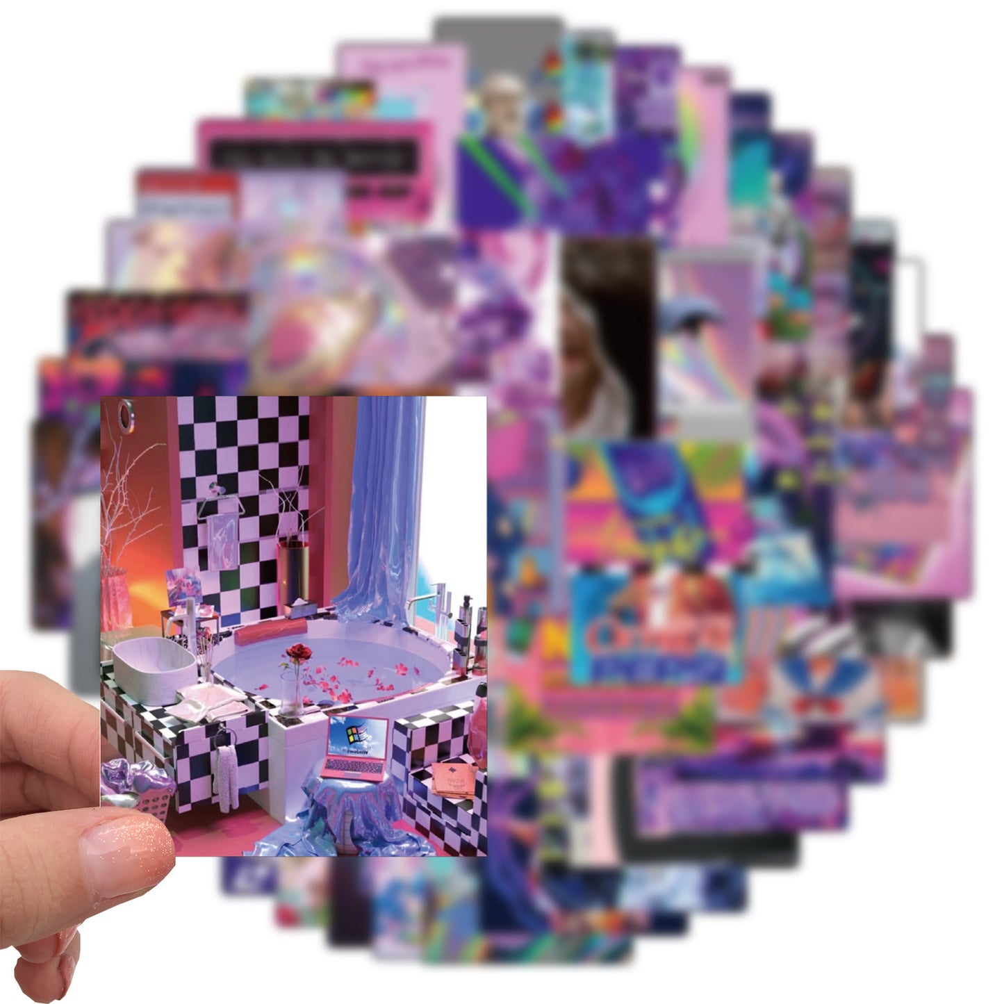 50pcs Retro Vintage Vaporwave Style Art 1 Stickers