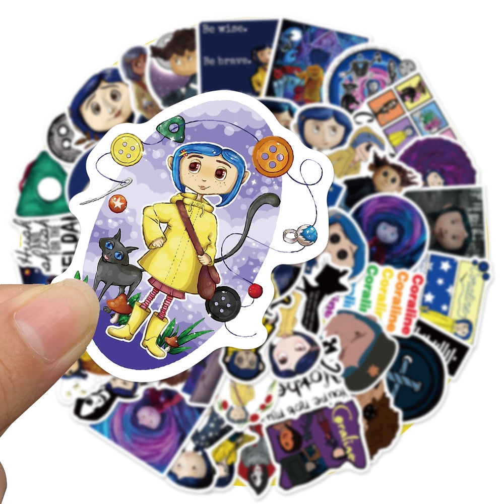 50pcs Coraline 1 Cartoon Movie Stickers