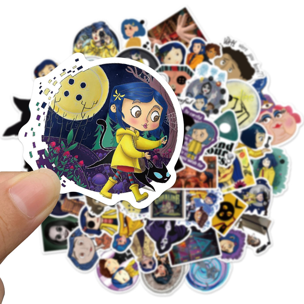 50pcs Coraline 2 Cartoon Movie Stickers