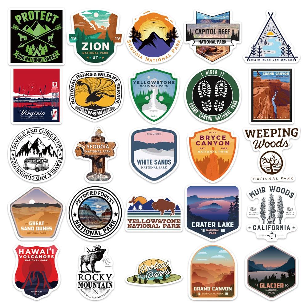 50pcs National Park 1 Denali Nature Scenery Stickers