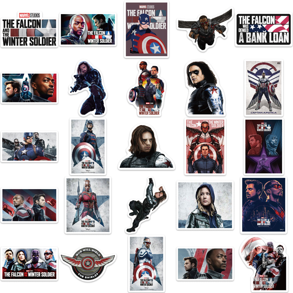 50pcs Falcon Winter Soldier US TV Series Stickers