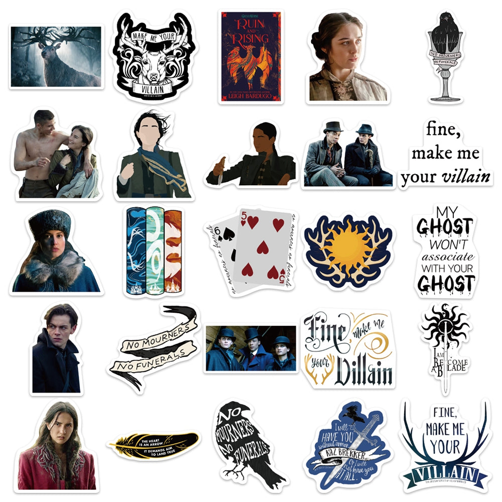 50pcs Shadow and Bone Fantasy Romance TV Show Stickers