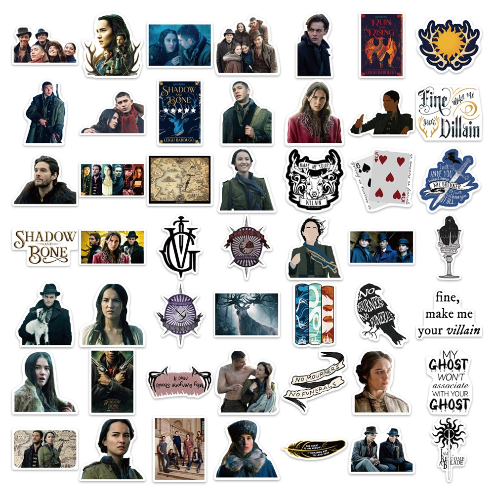 50pcs Shadow and Bone Fantasy Romance TV Show Stickers