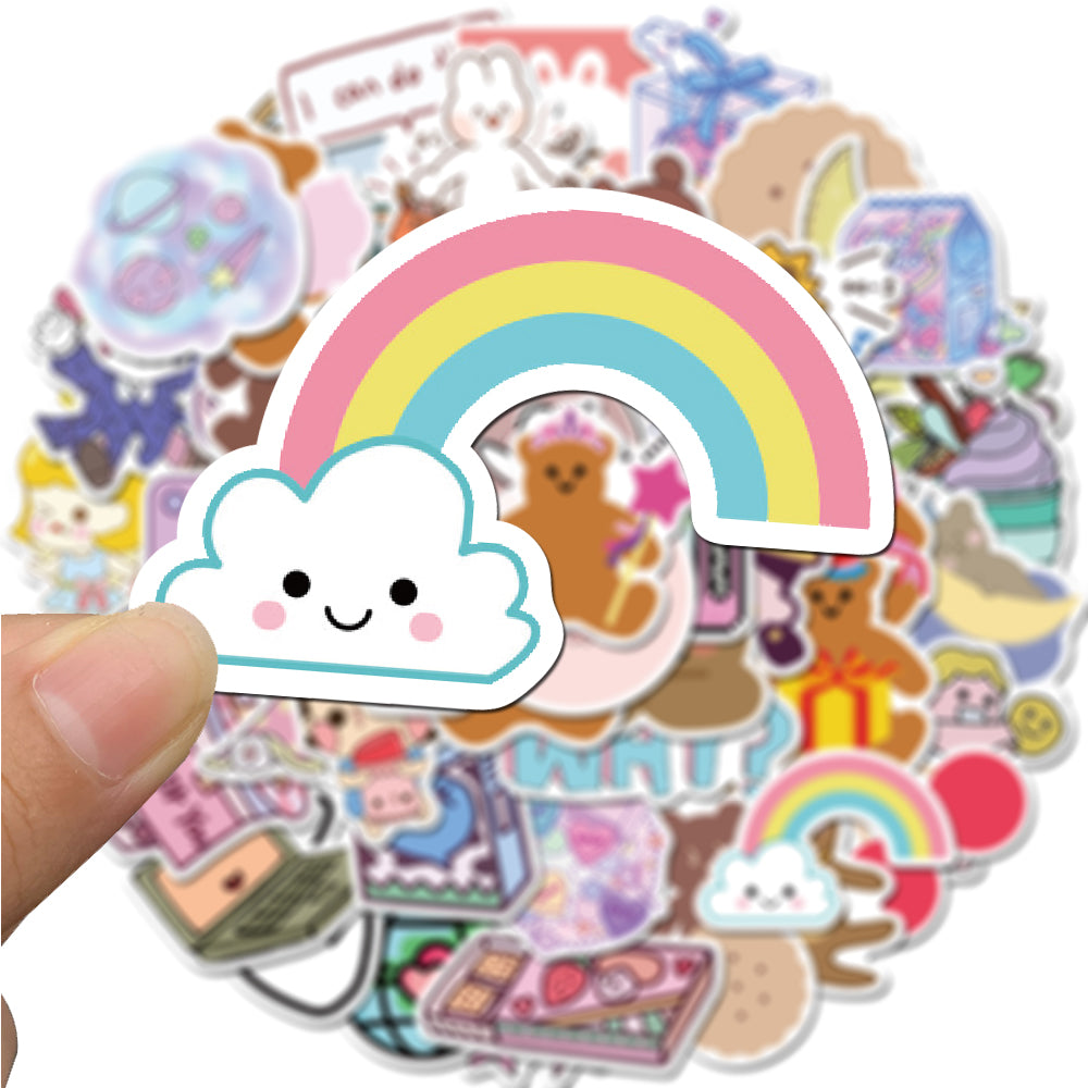 50pcs Bear Girl Stickers
