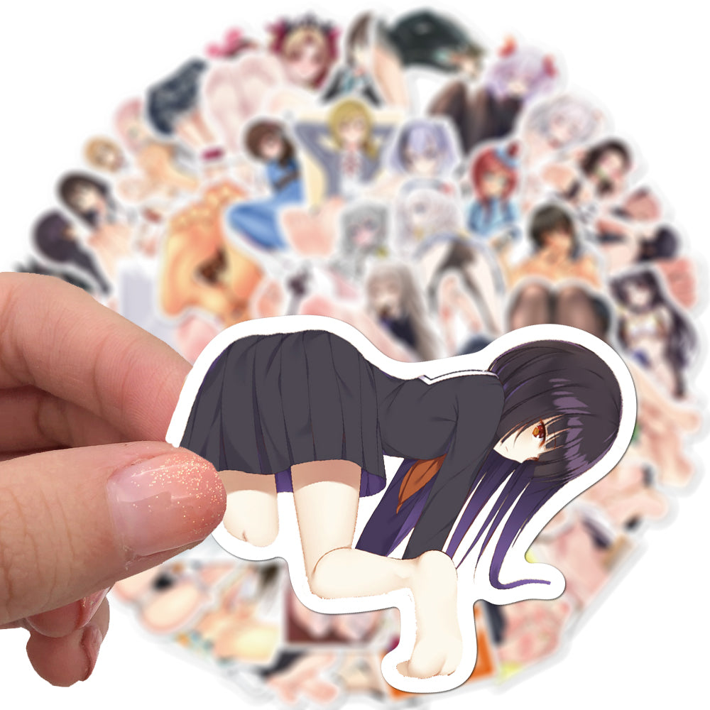 50pcs Girls Feet Stickers