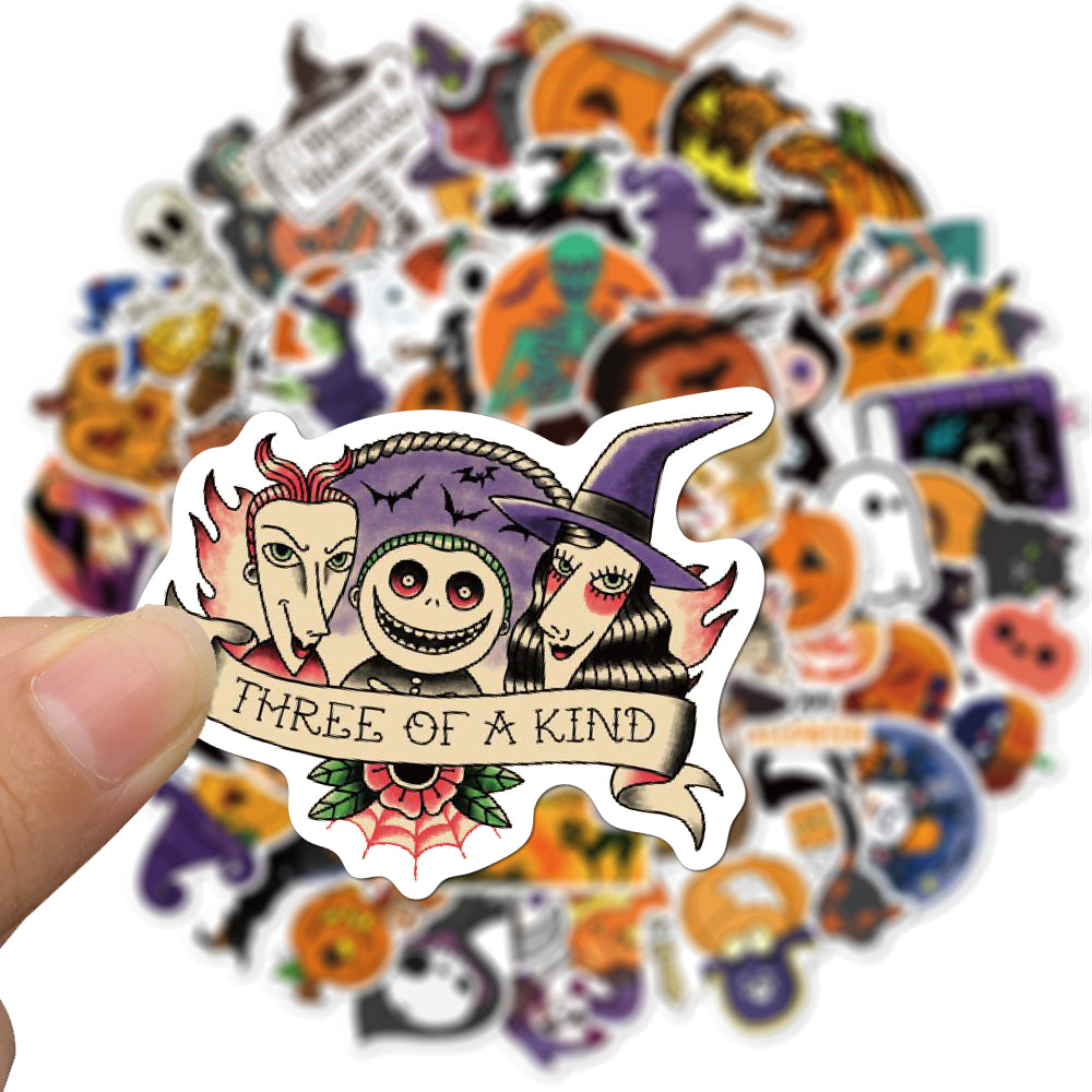 50pcs Pumpkin Halloween 2 Stickers