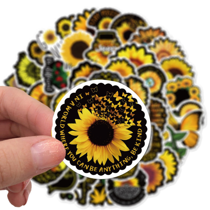 50pcs Sunflower 1 Stickers