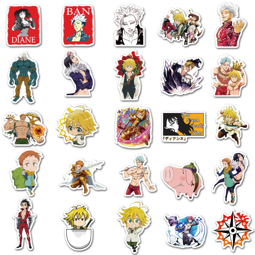 50pcs Seven Deadly Sins 2 Stickers