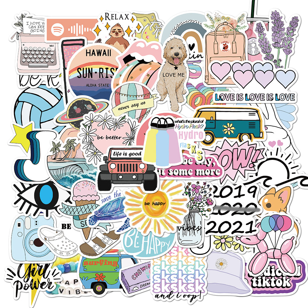 50pcs Cute INS 7 Stickers