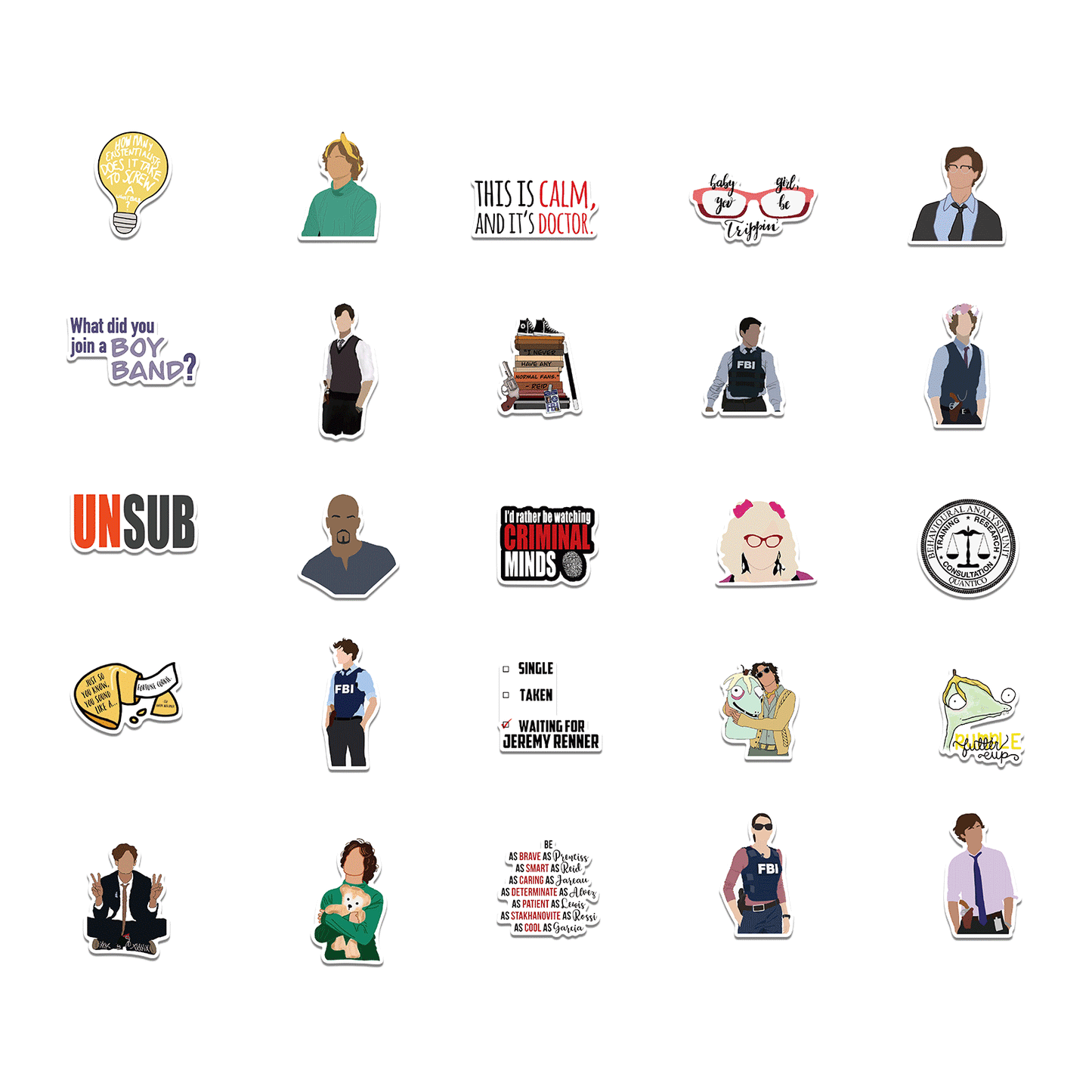 50pcs Criminal Minds Stickers
