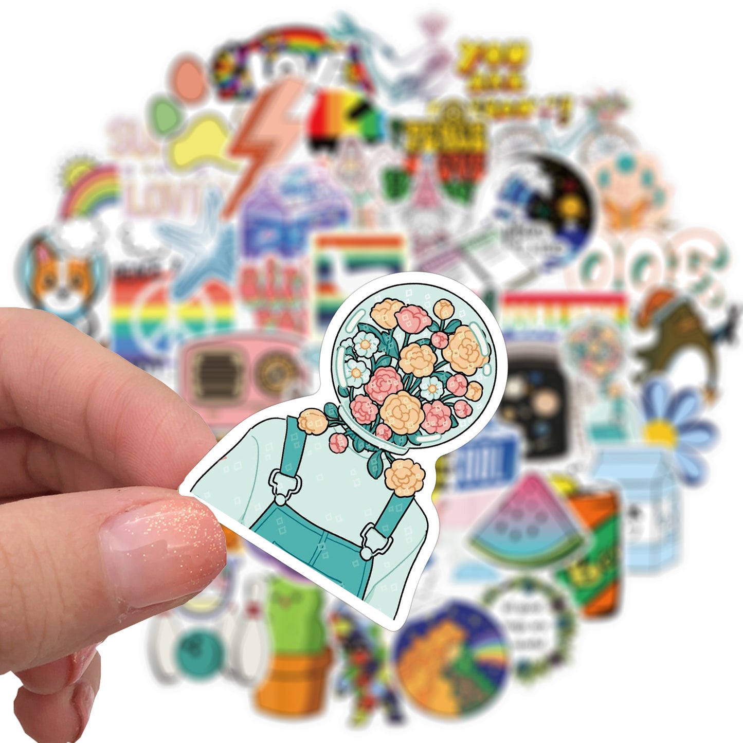 50pcs Cute INS 8 Stickers