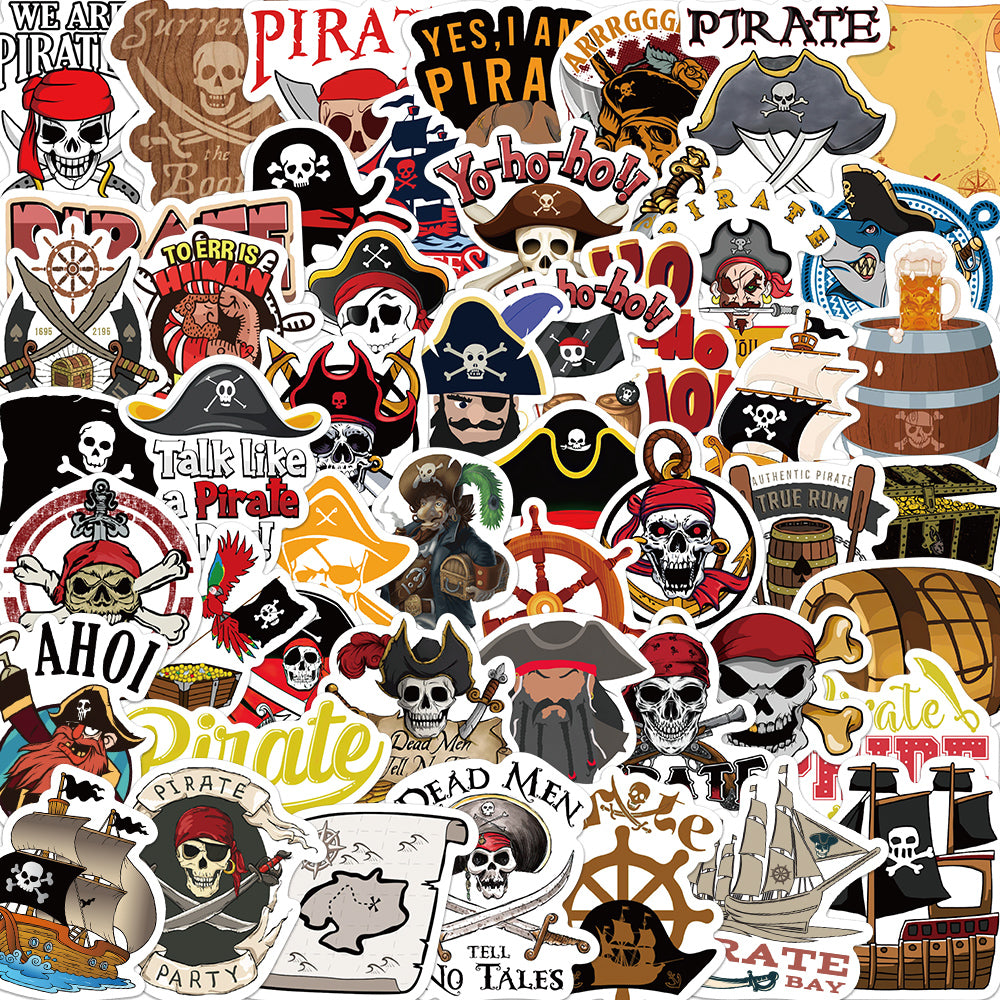 50pcs Pirates Cahol Helm Roam The Seas Stickers