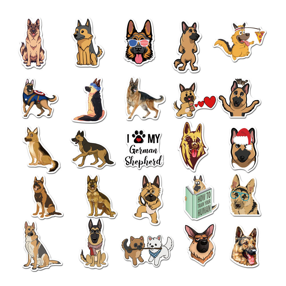 50pcs Shepherd Dog Stickers