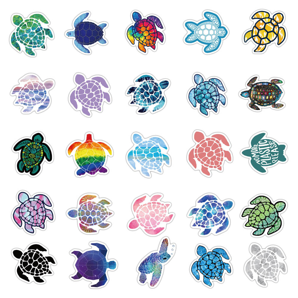 41pcs Color Turtle Stickers