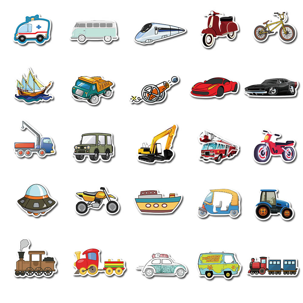 40pcs Vehicles Stickers