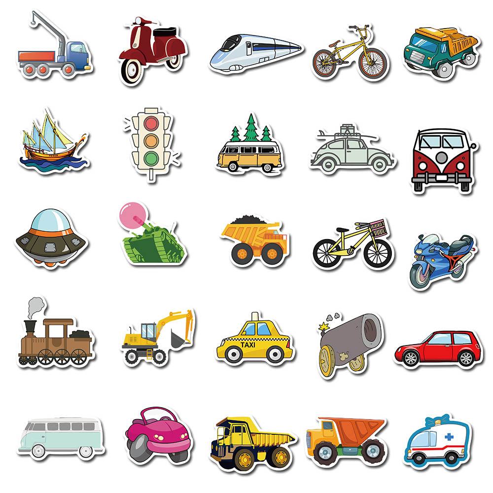 40pcs Vehicles Stickers
