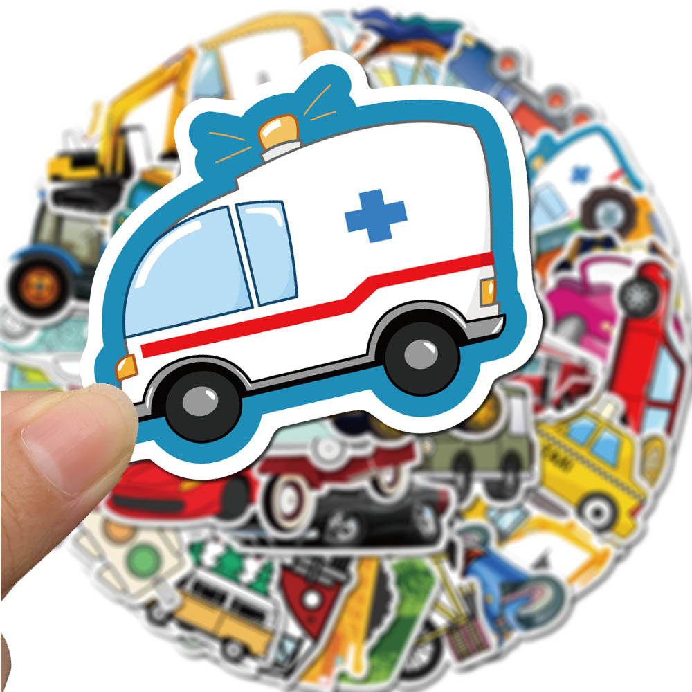 40pcs Vehicles Stickers