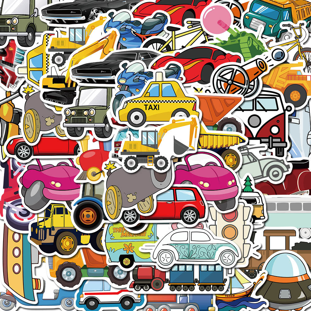 40pcs Vehicles Stickers