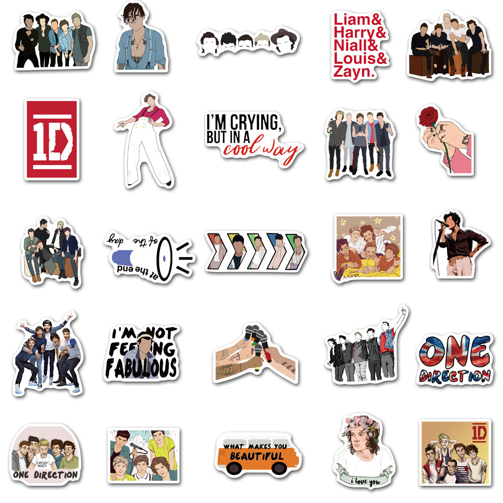 50pcs One Direction 1 Stickers