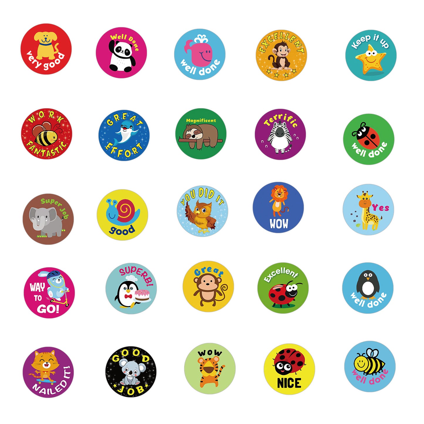 50pcs Award Words Stickers