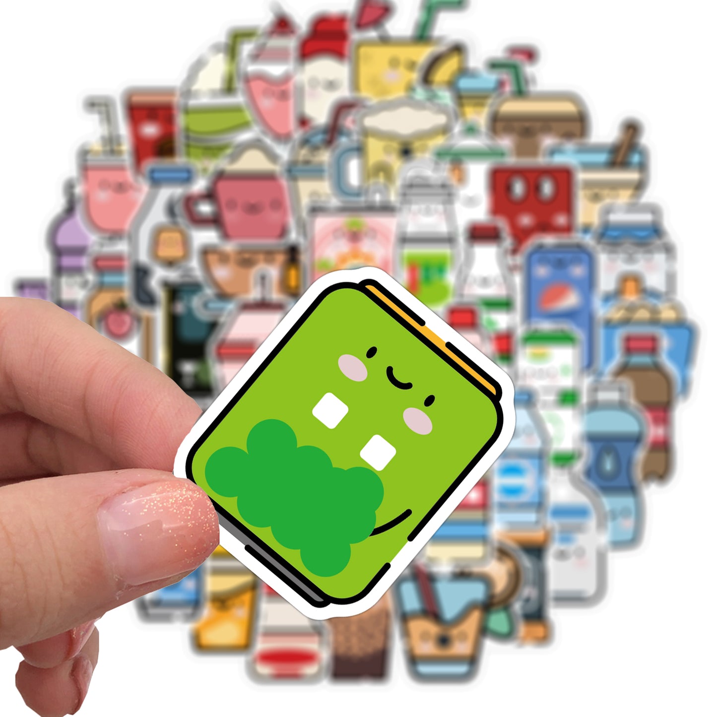 50pcs INS Drink Cup Cute Memes Stickers