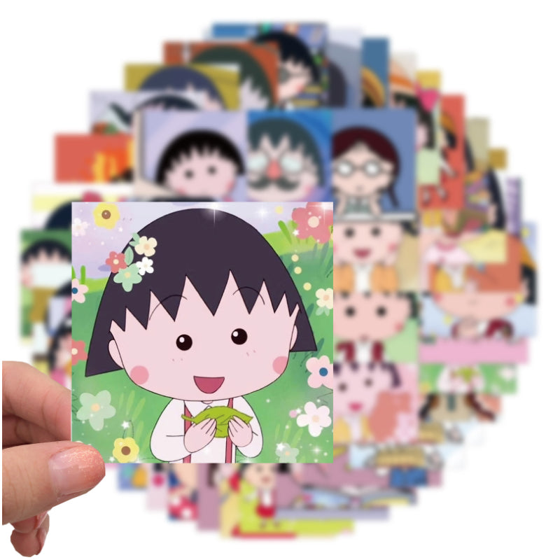 48pcs Chibi Maruko-chan Japan Anime Kids Cartoon Stickers