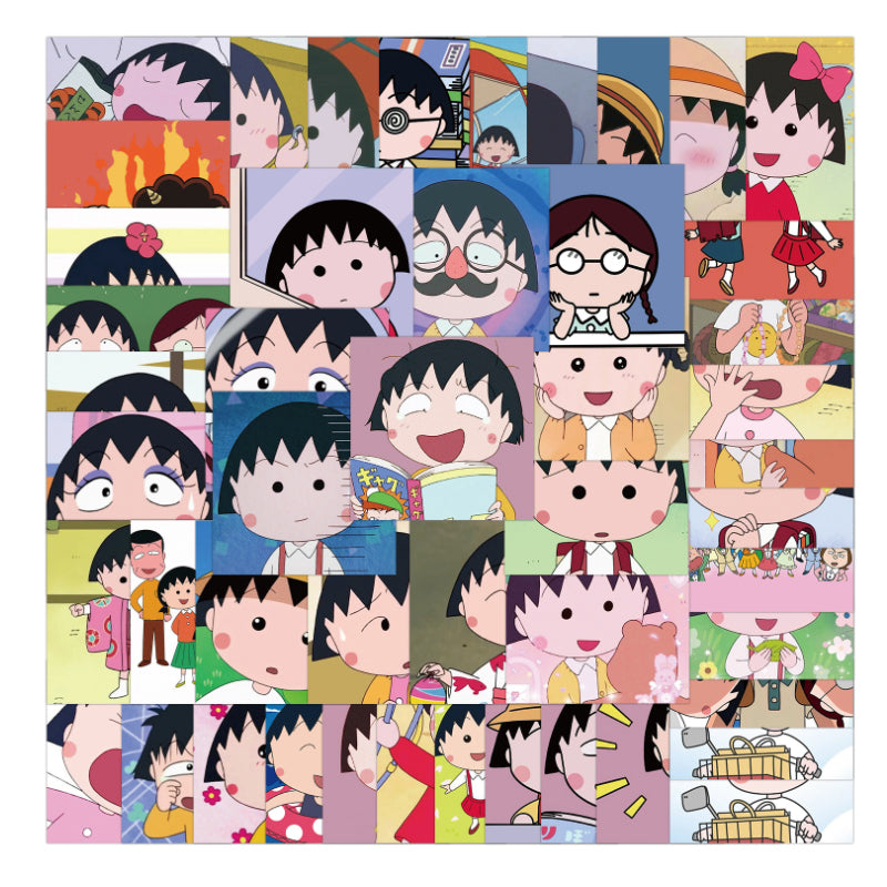 48pcs Chibi Maruko-chan Japan Anime Kids Cartoon Stickers