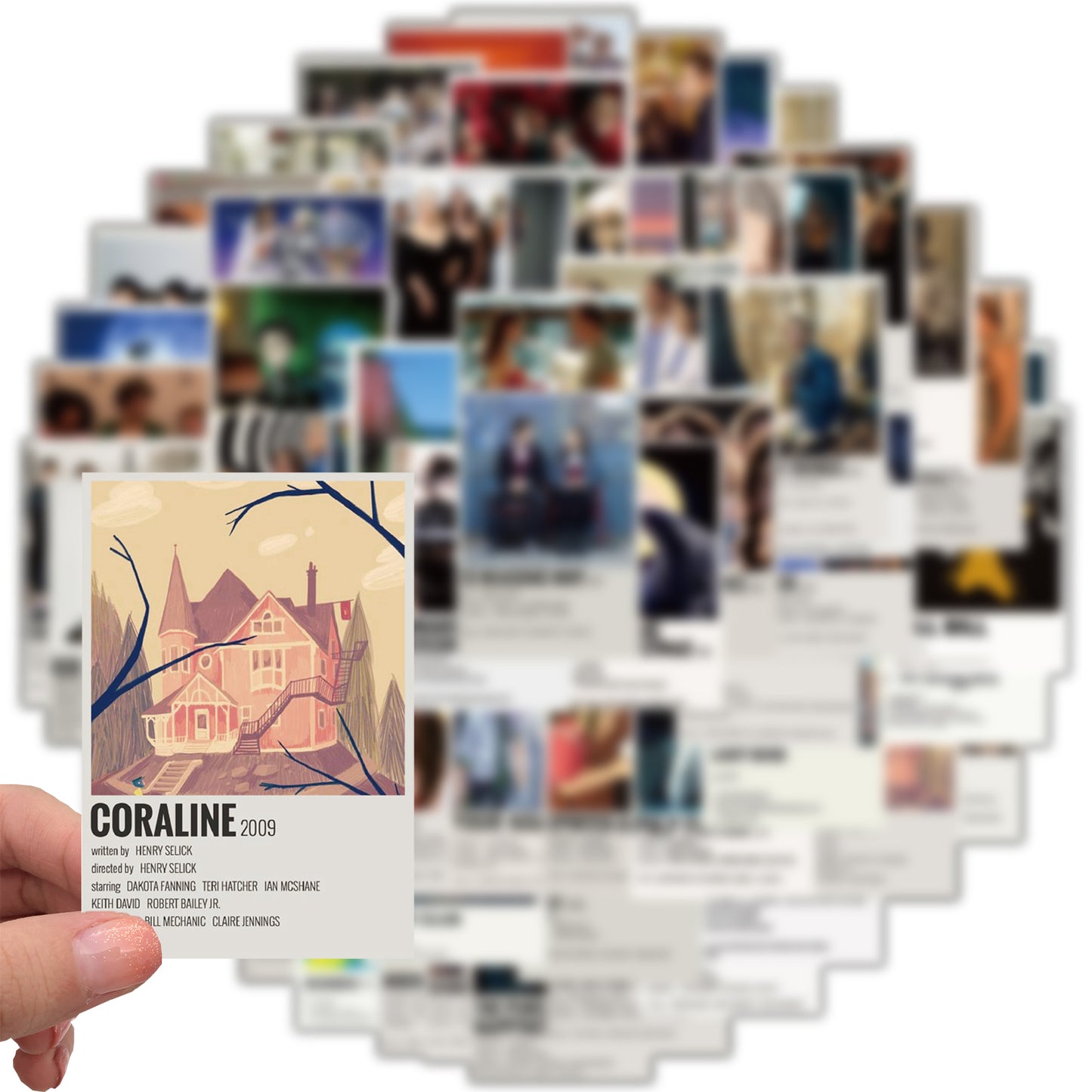 64pcs Classic Movie Poster Stickers