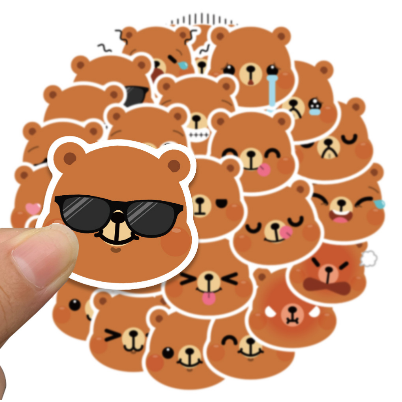 75pcs Animals Emoji Stickers