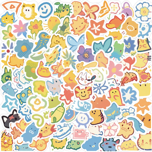 100pcs Strange Graffiti Cute Cartoon Stickers