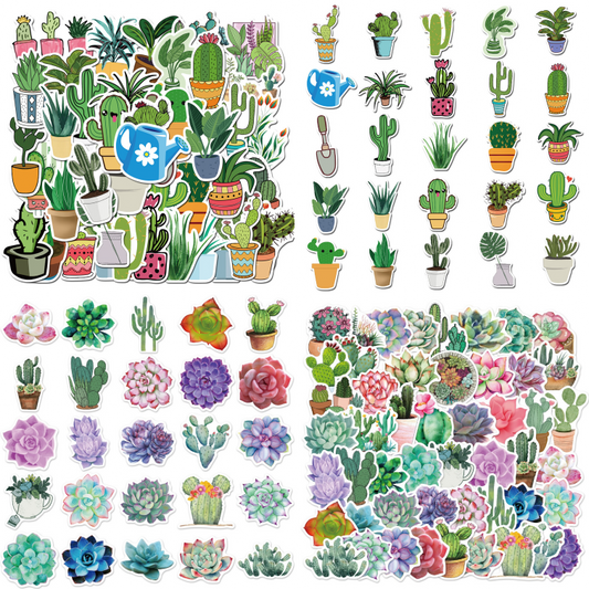 95pcs Succulents & Cactus Stickers