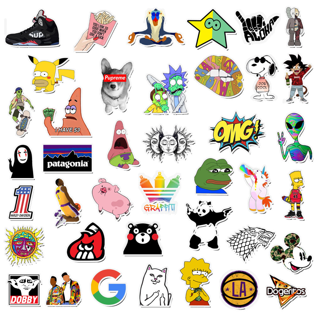 80pcs Cartoon Emoji Memes Stickers