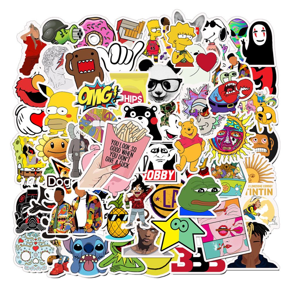 80pcs Cartoon Emoji Memes Stickers