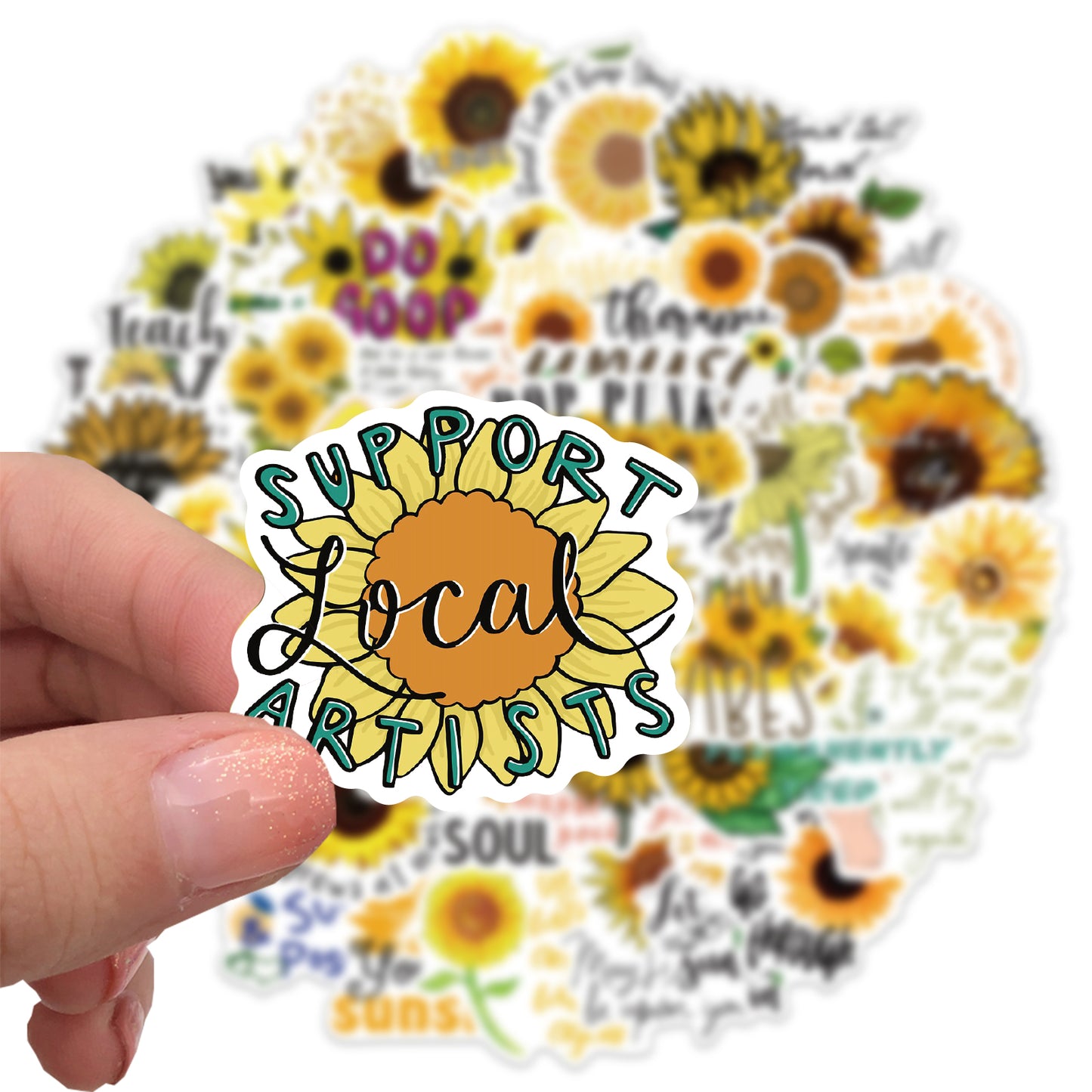 100pcs Sunflower Stickers