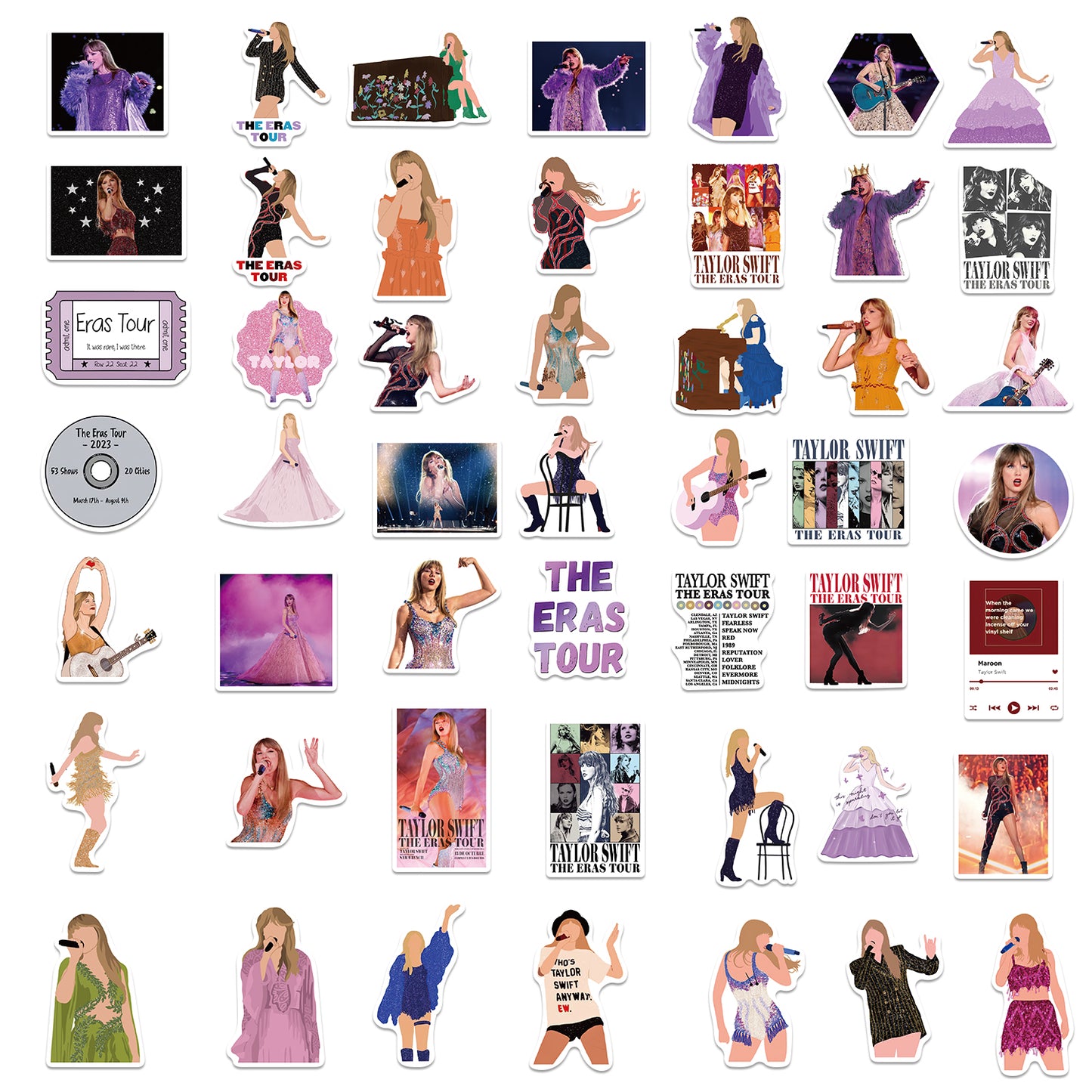 100pcs Taylor Swift 4 Stickers Music Singer