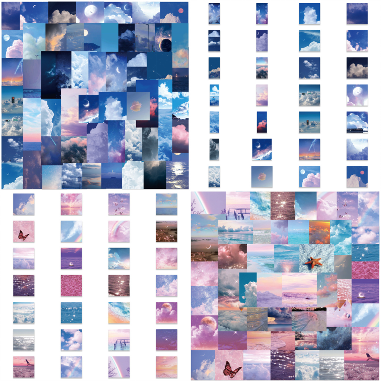 112pcs Sky Scenery Stickers