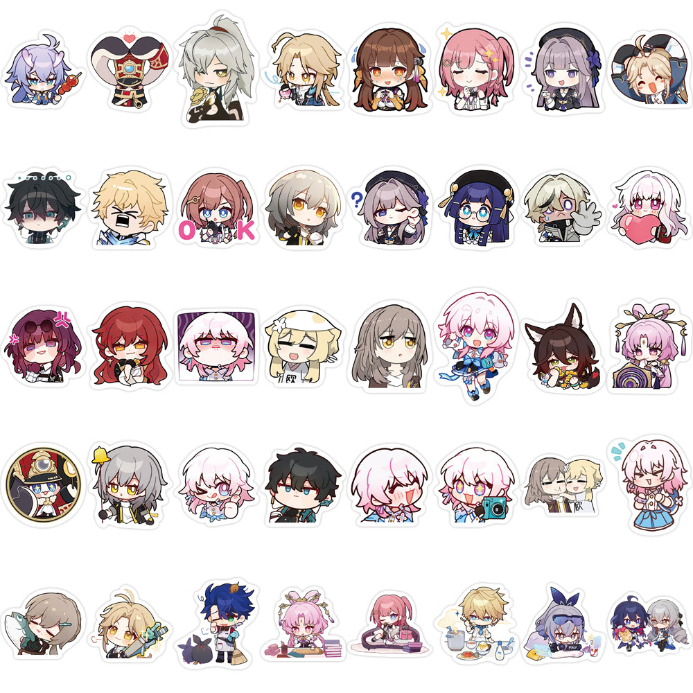 80pcs Cute Honkai Star Rail Stickers