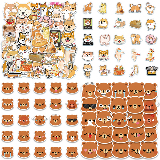 75pcs Animals Emoji Stickers