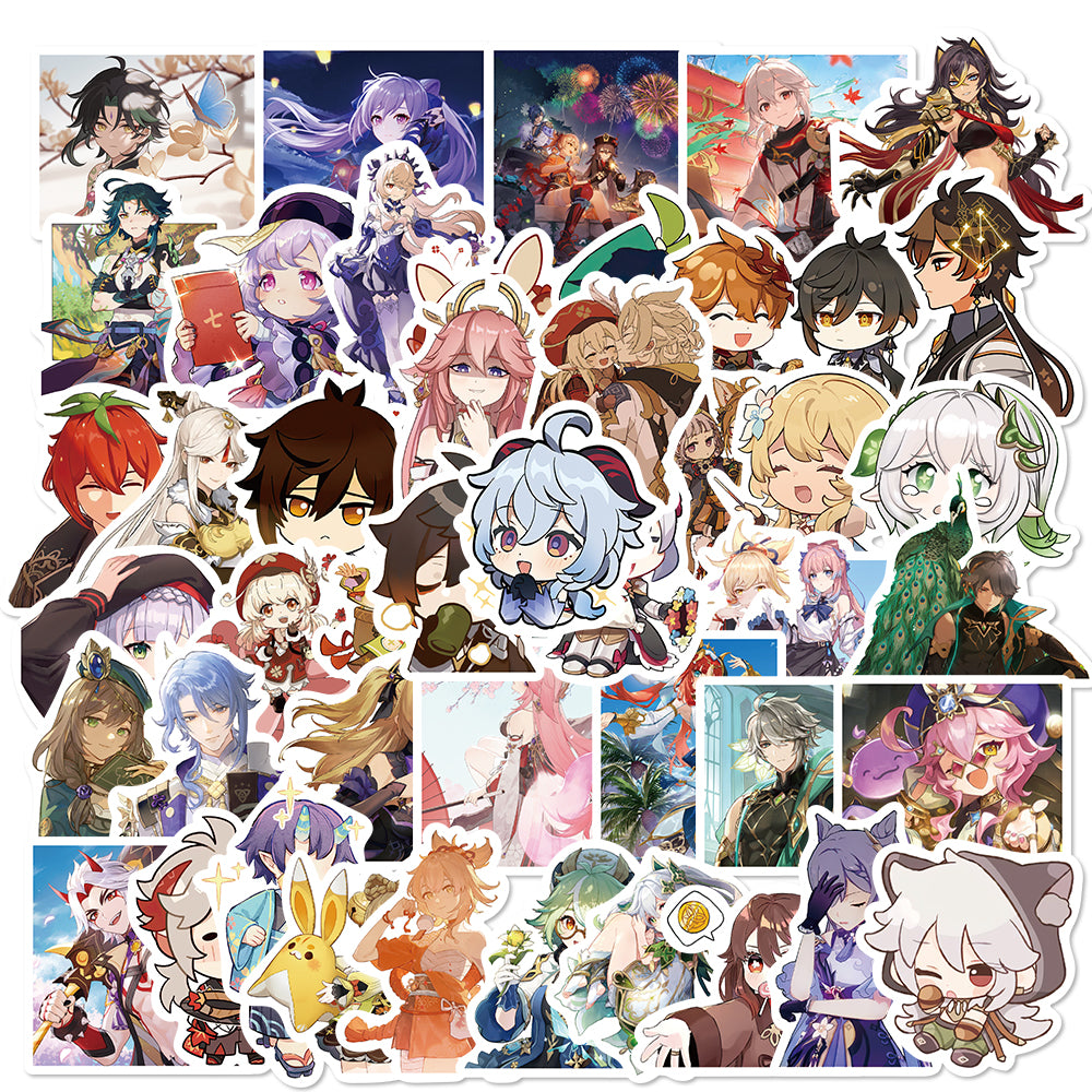 50pcs Genshin Impact 2 RPG Game Stickers