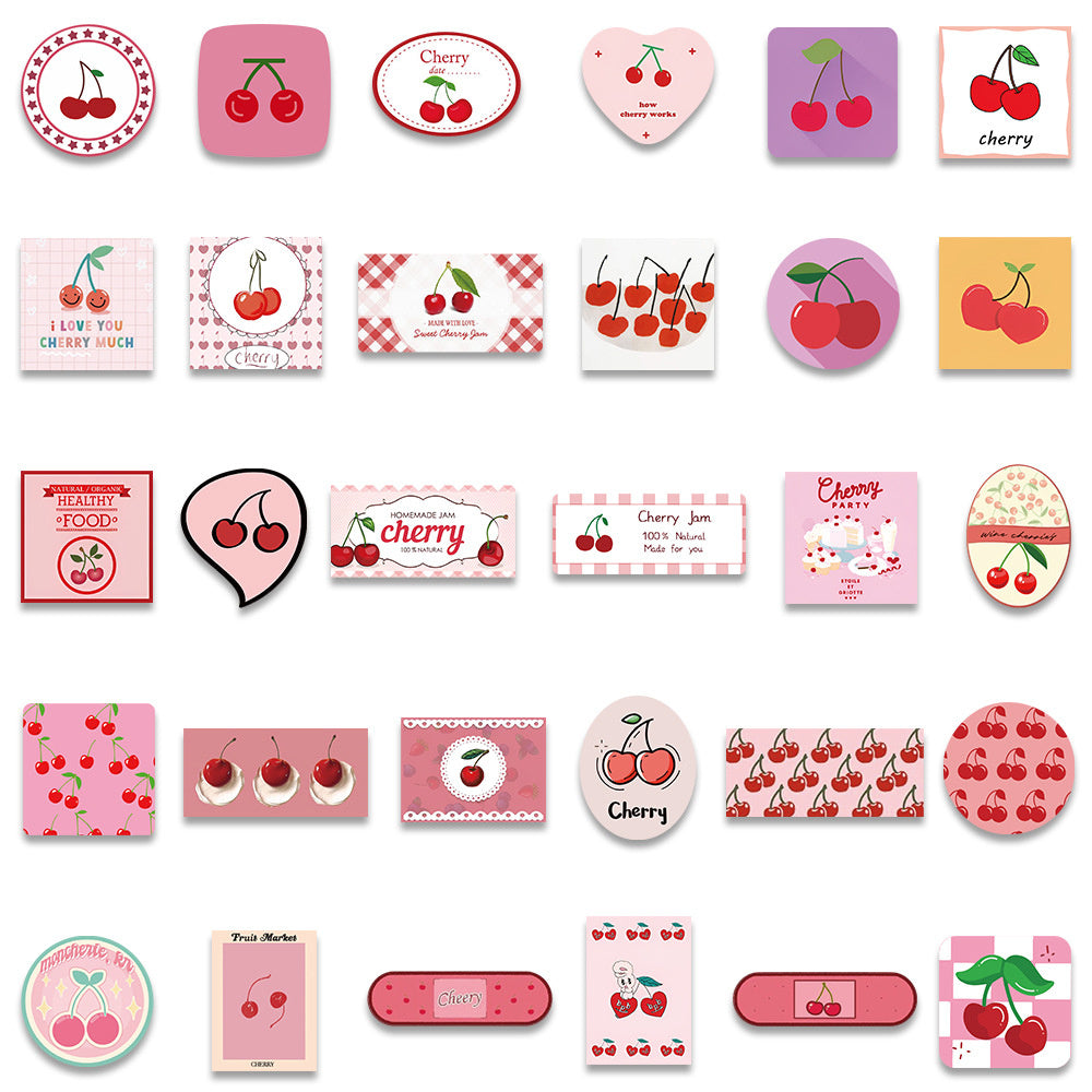 90pcs Cherry Stickers