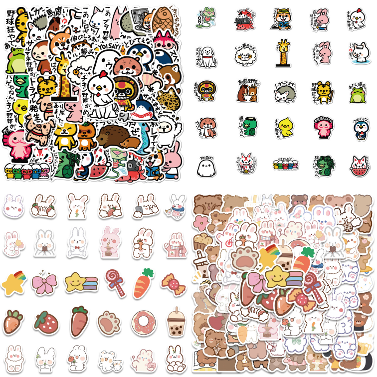 140pcs Cute Animals Stickers