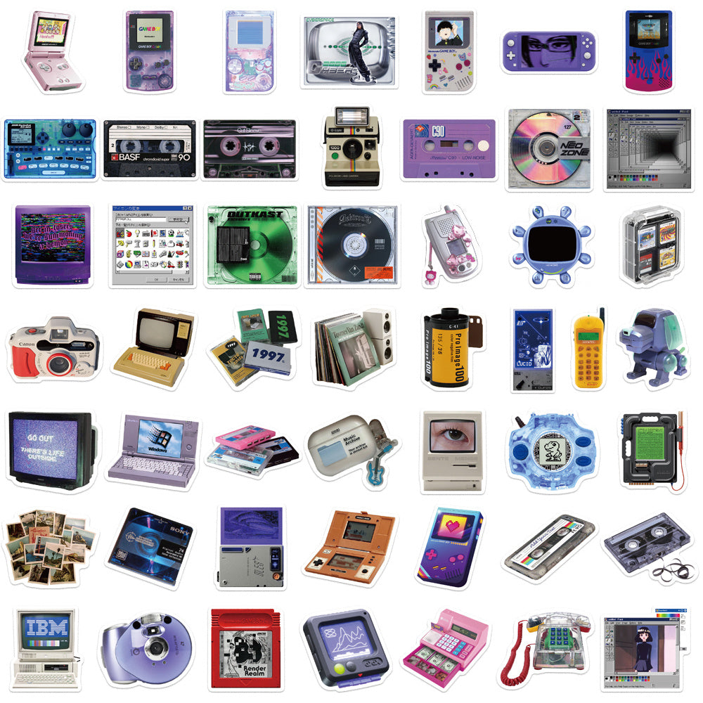 50pcs Retro Devices Stickers