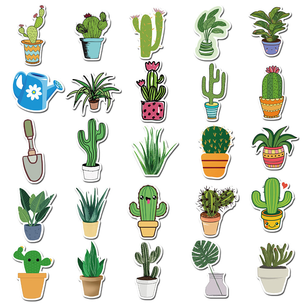 95pcs Succulents & Cactus Stickers