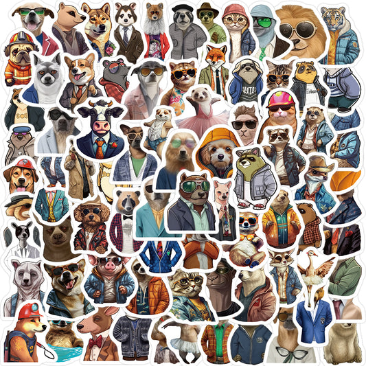 82pcs Animal Human Sketching Cool Stickers