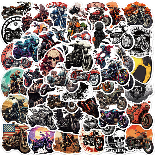 50pcs Cool Motorcycle Helmets Stickers Deatrltpato